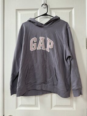 GAP Dusty Lavender Pullover Hoodie with Embroidered Logo